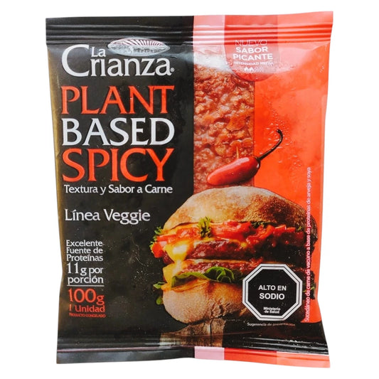 Hamburguesa spicy plant based La Crianza 100 gr