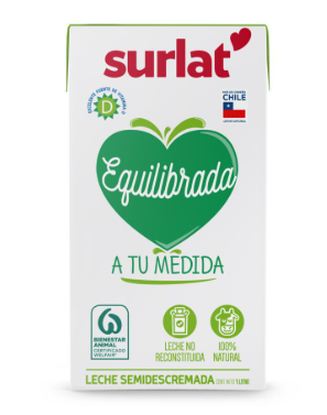 Leche semi descremada Surlat 1 Lt