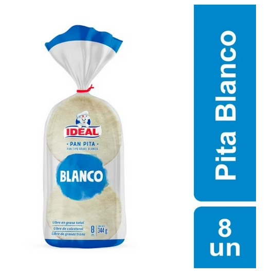 Pan Pita Blanco Ideal 344gr