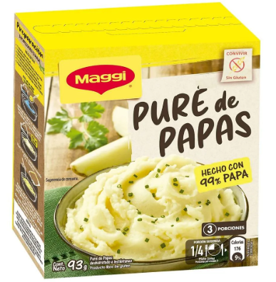 Puré de papas maggi 93 gramos