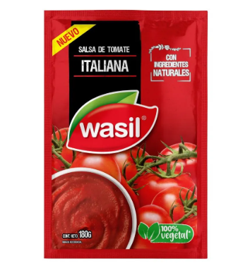 Salsa de tomate italiana Wasil 180 gramos