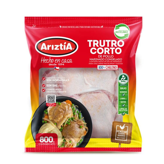 Trutro Corto Pollo Congelado Ariztia 800 gr