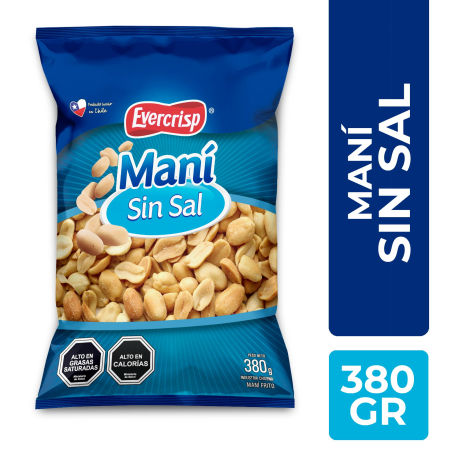 Mani sin sal evervcrisp 380 gr